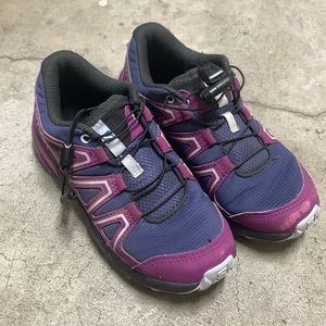 Salomon Speedcross hiking or trail running shoes in girls size 1